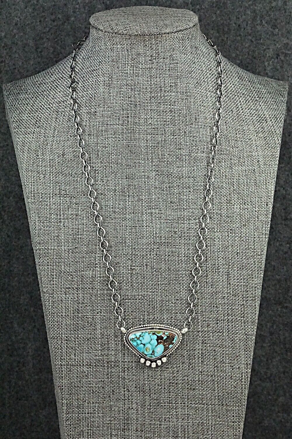 Turquoise & Sterling Silver Necklace - Kathleen Livingston