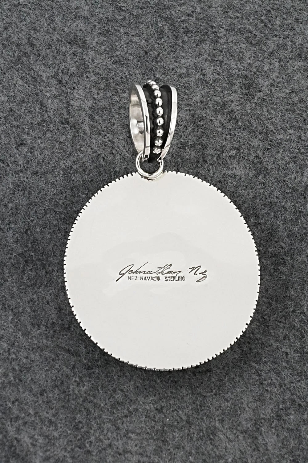 Turquoise and Sterling Silver Pendant - Jonathan Nez