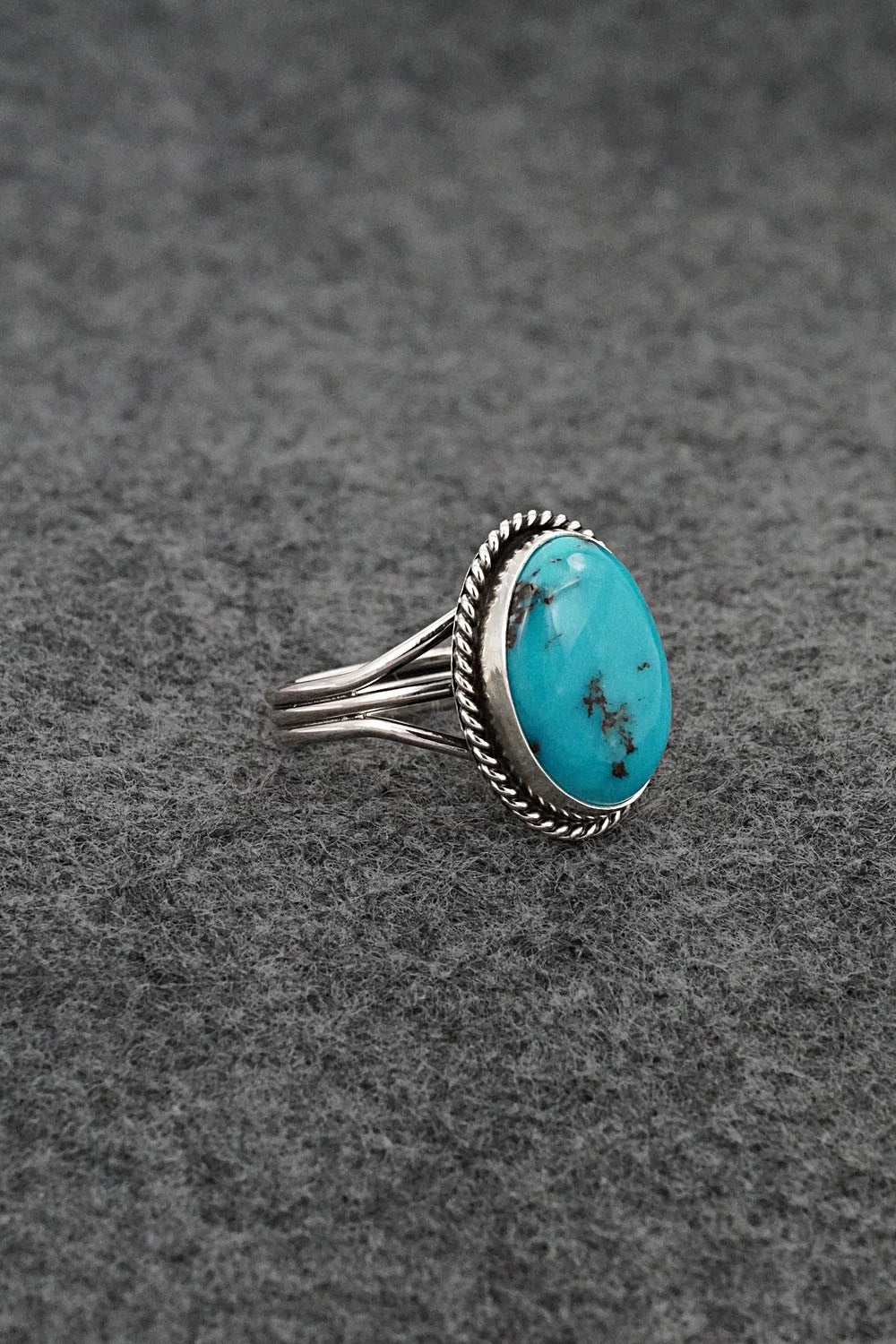 Turquoise & Sterling Silver Ring - Rena Begay - Size 8