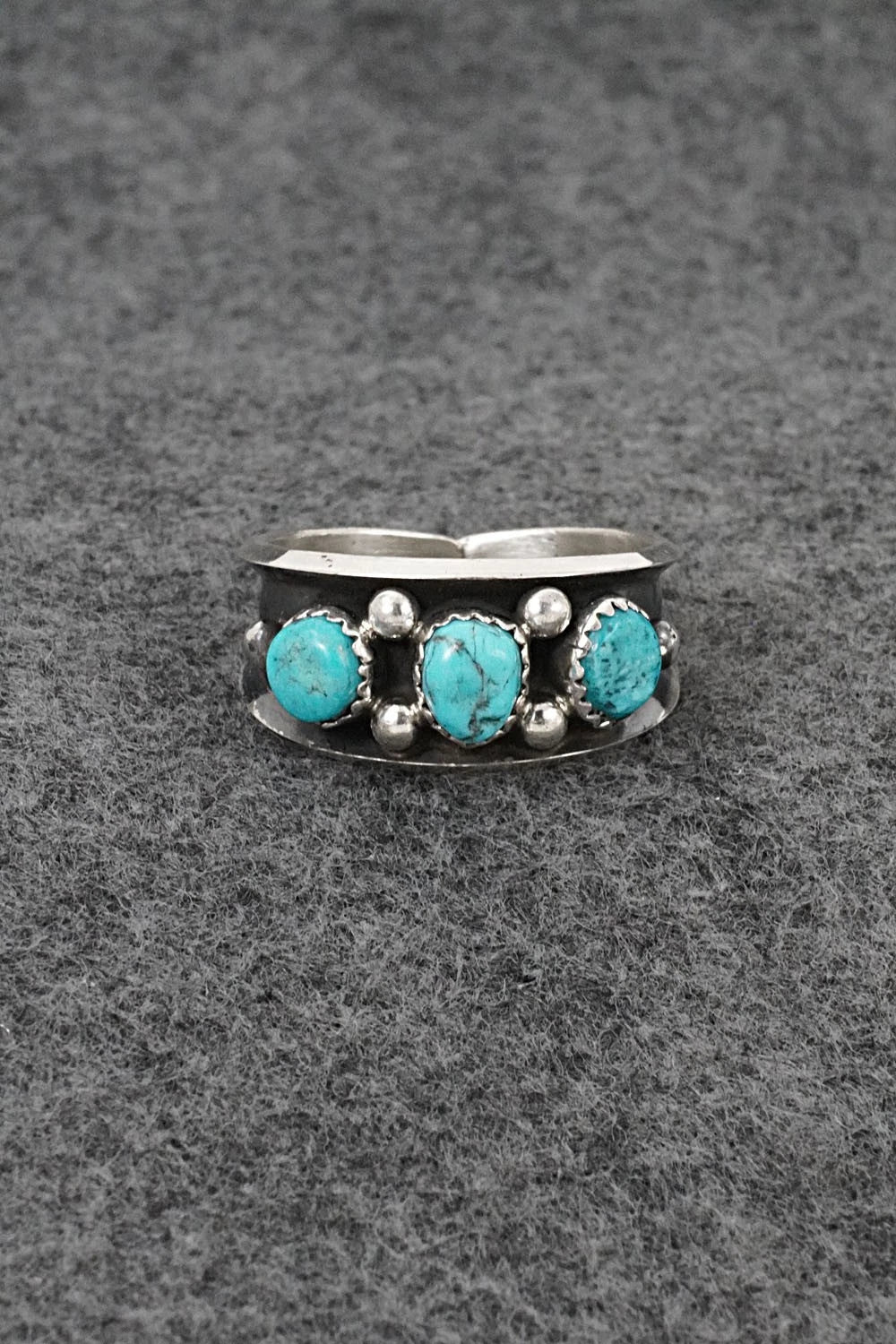 Turquoise & Sterling Silver Ring - Paul Largo - Size 12.5