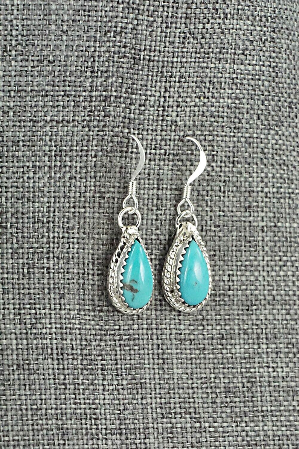 Turquoise & Sterling Silver Earrings - Angeline Platero