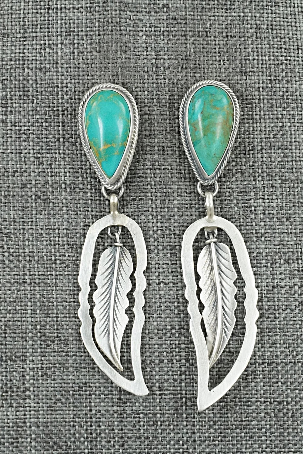 Turquoise & Sterling Silver Earrings - Darrin Livingston