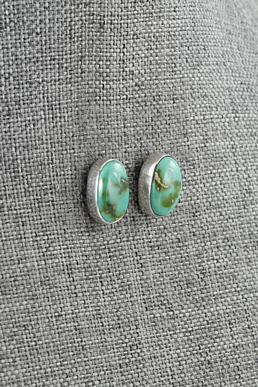 Turquoise & Sterling Silver Earrings - Eugene Gruber