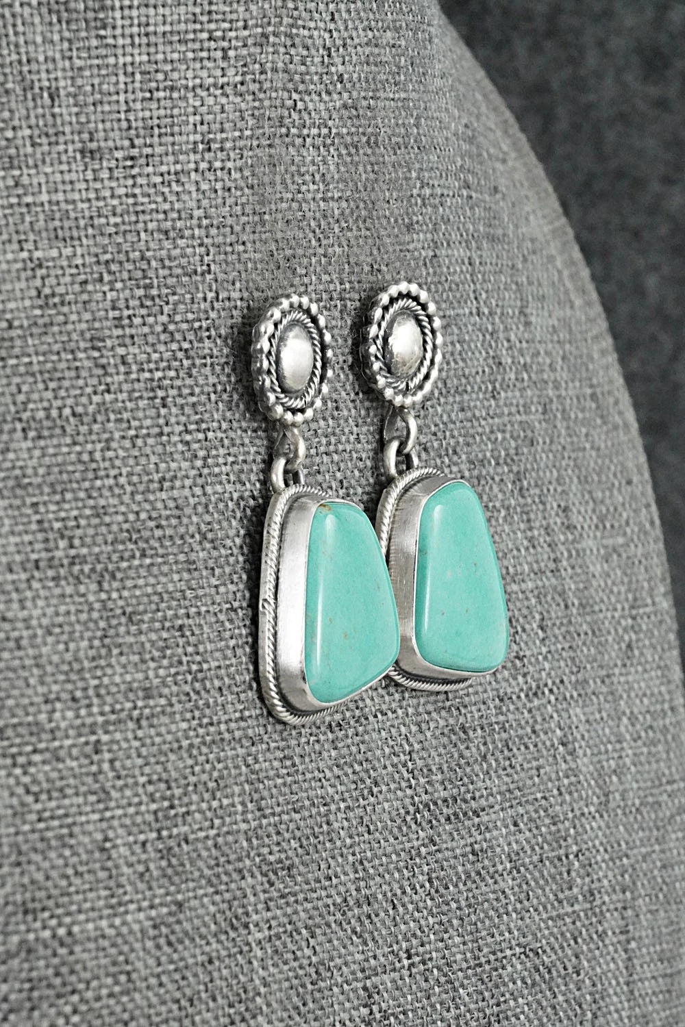 Turquoise & Sterling Silver Earrings - Darrin Livingston