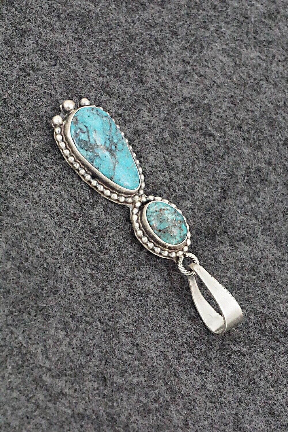 Turquoise & Sterling Silver Pendant - Jimmy Garcia