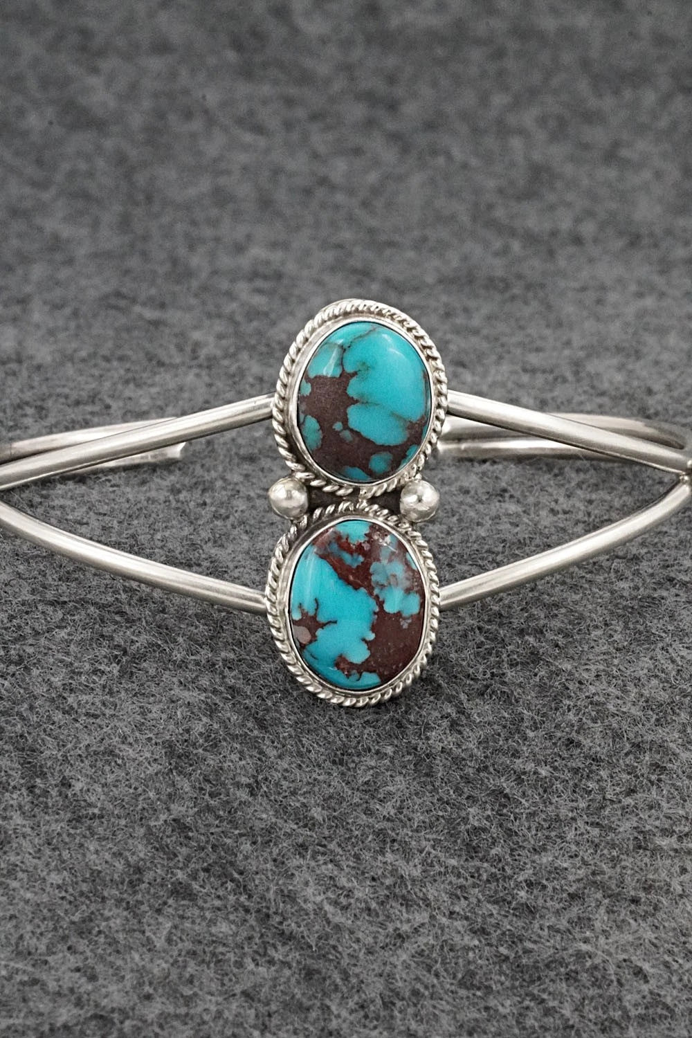 Turquoise & Sterling Silver Bracelet - Eugene Gruber