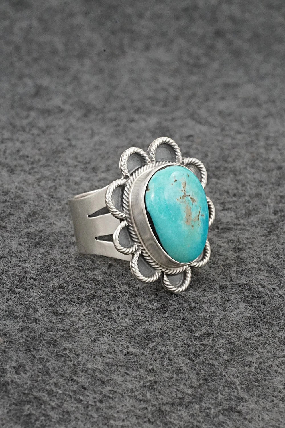 Turquoise & Sterling Silver Ring - Darrin Livingston - Size 9