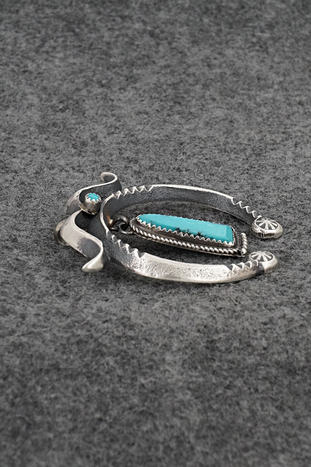 Turquoise and Sterling Silver Pendant - Martha Cayatineto