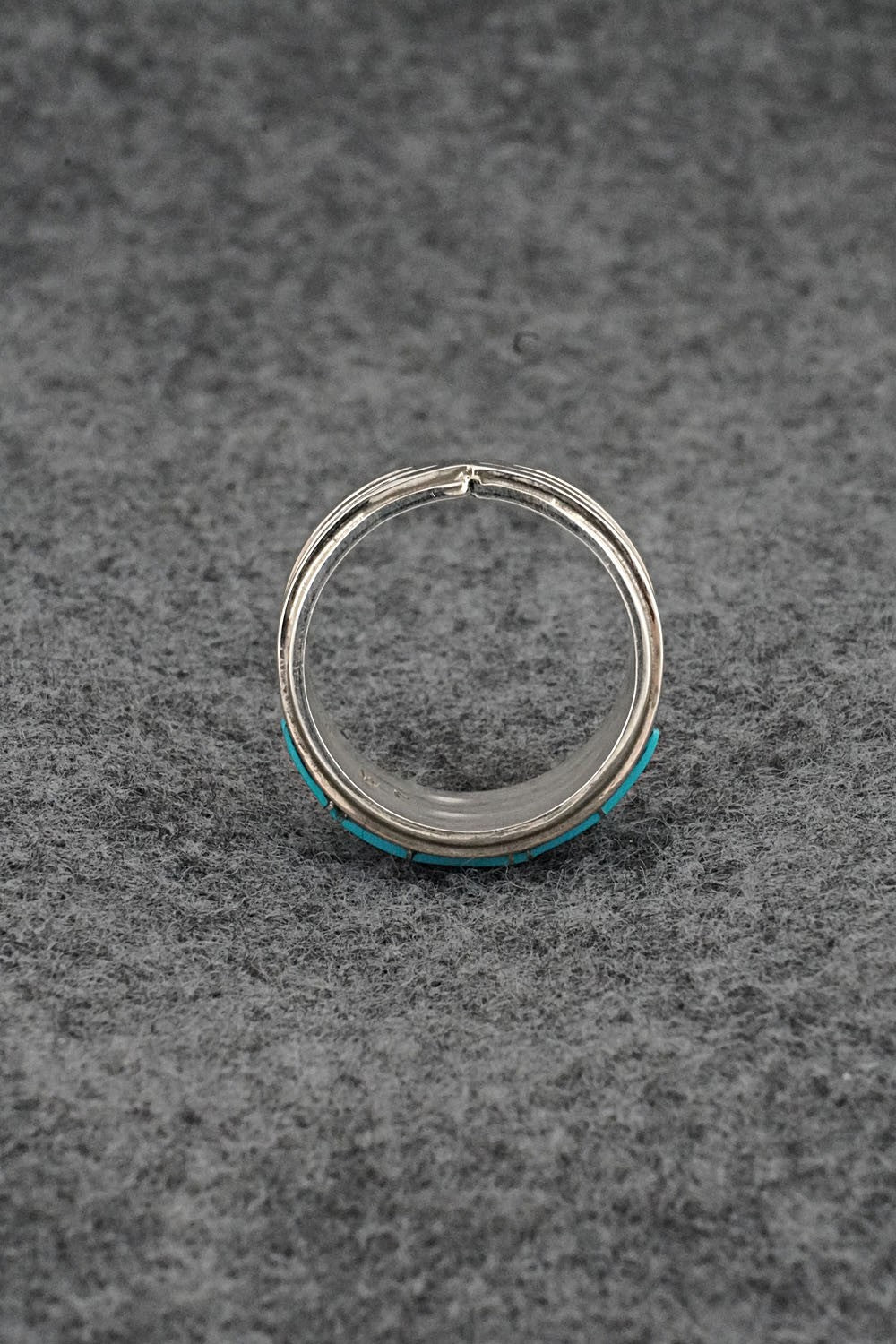 Turquoise & Sterling Silver Ring - Wilbert Muskett Jr. - Size 7.75