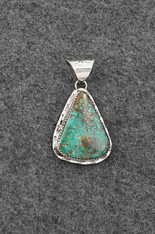 Turquoise & Sterling Silver Pendant - Ernest Hawthorne