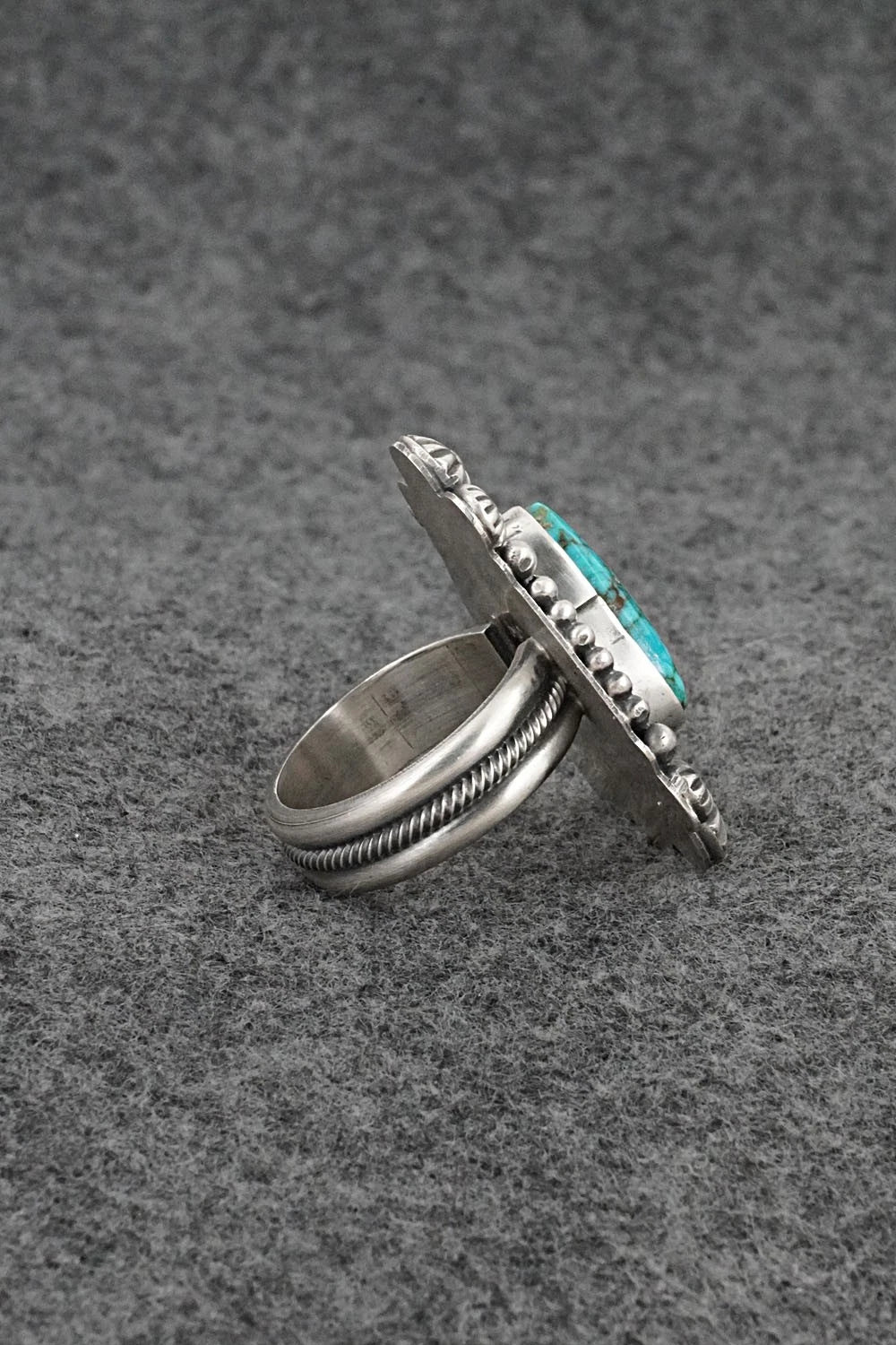 Turquoise & Sterling Silver Ring - Michael Calladitto - Size 9.5