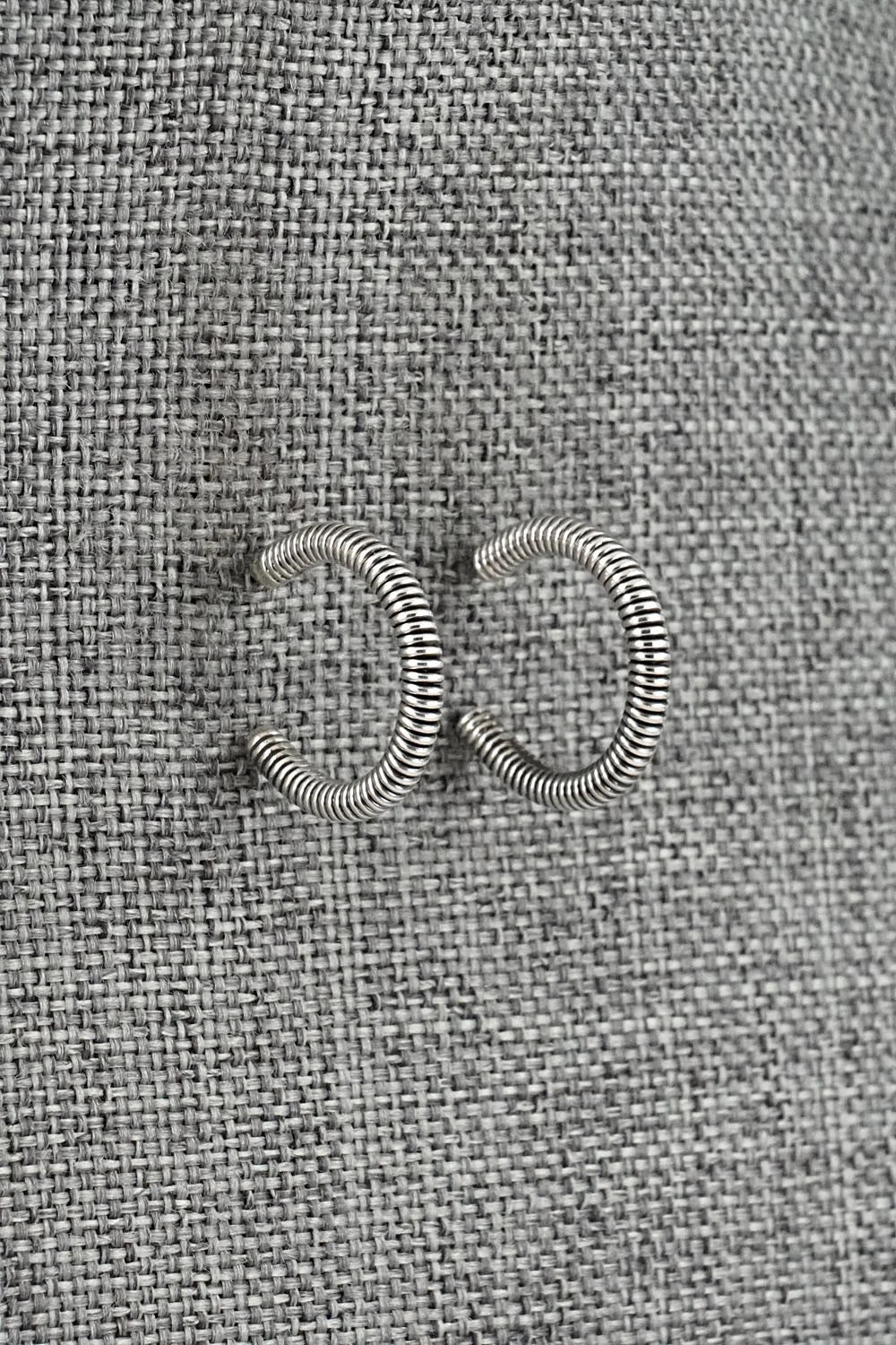 Sterling Silver Hoop Earrings - Elaine Tahe