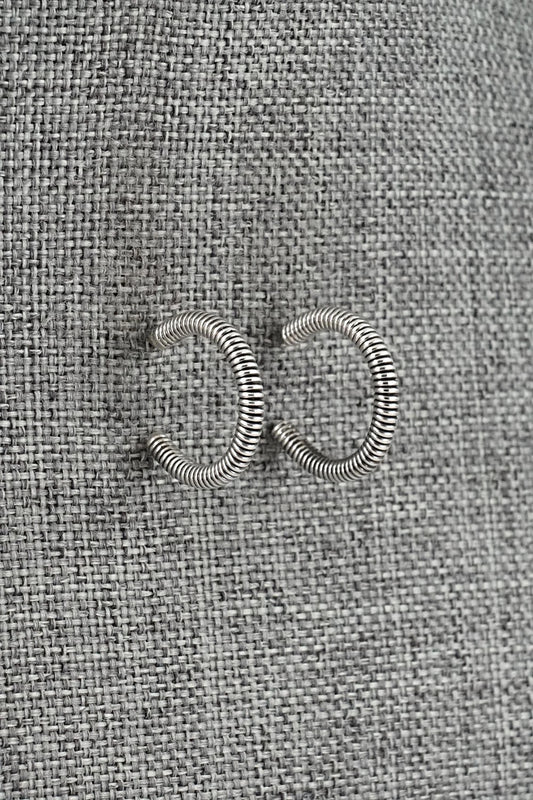 Sterling Silver Hoop Earrings - Elaine Tahe