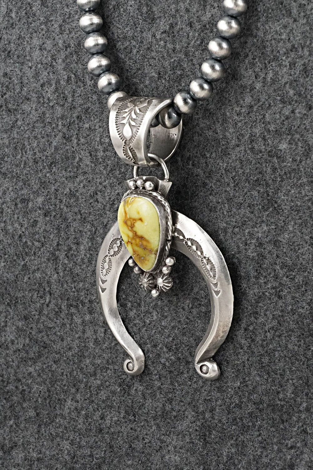 Variscite & Sterling Silver Necklace - Samuel Yellowhair