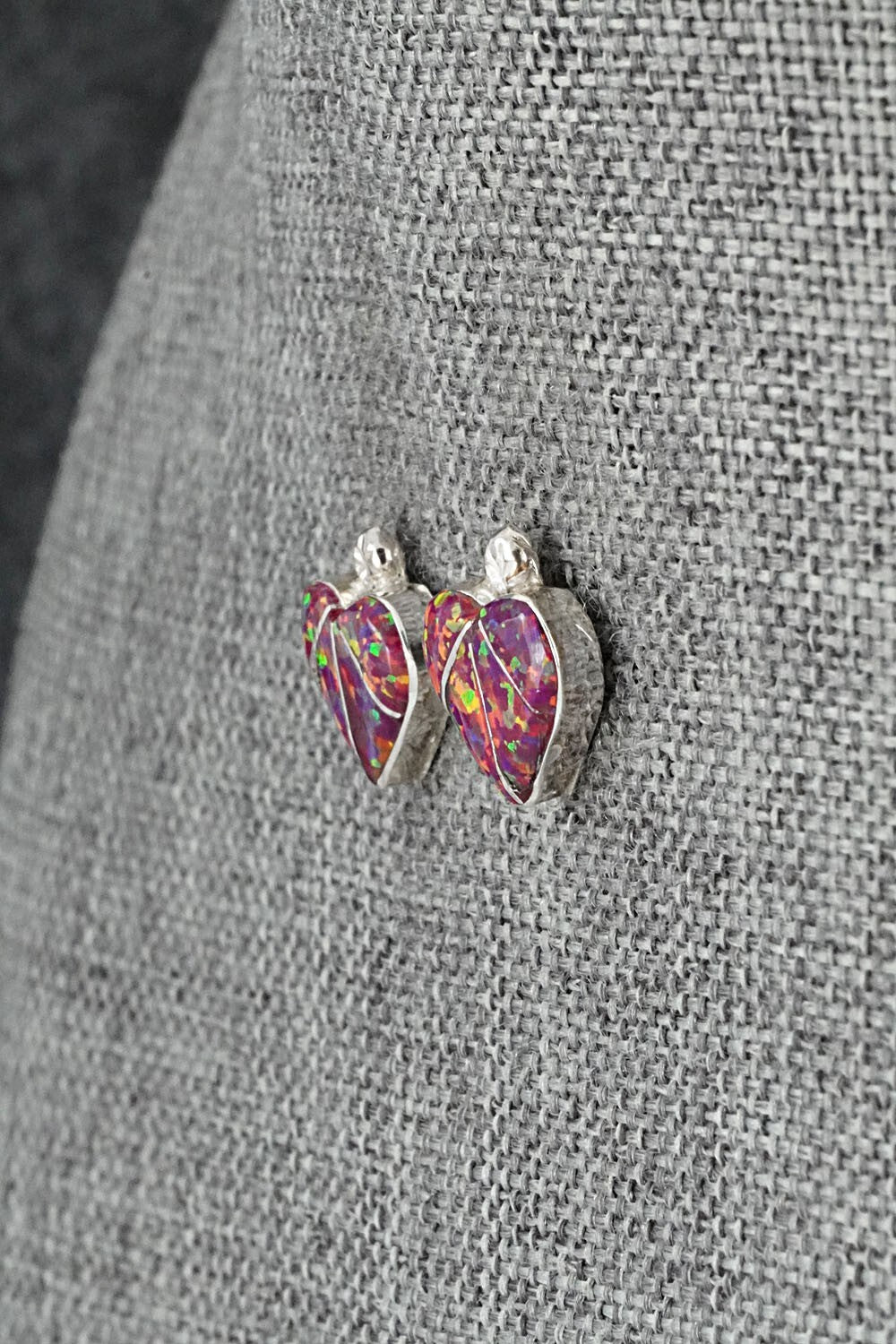 Opalite Inlay & Sterling Silver Earrings - Ola Eriacho
