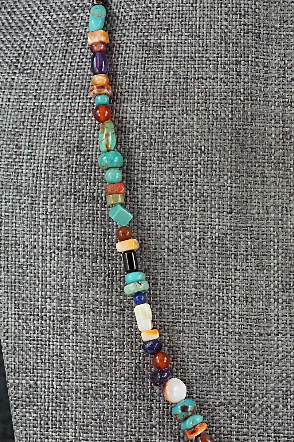 Multi-Stone and Sterling Silver Necklace - Helen Tsosie
