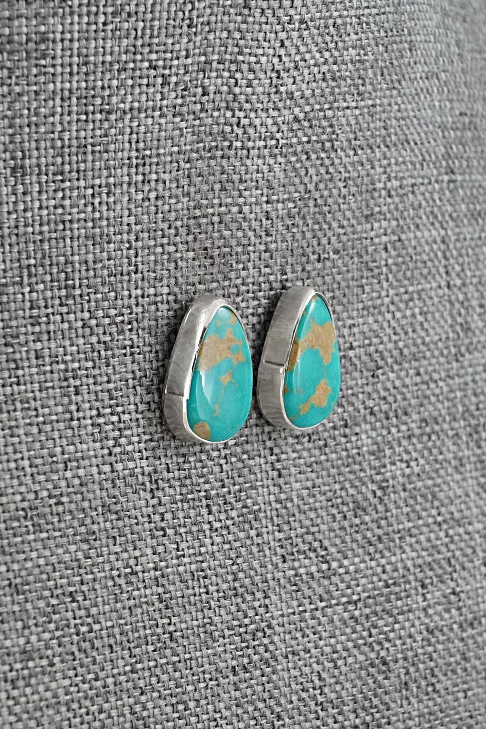 Turquoise & Sterling Silver Earrings - Rosemary Saunders