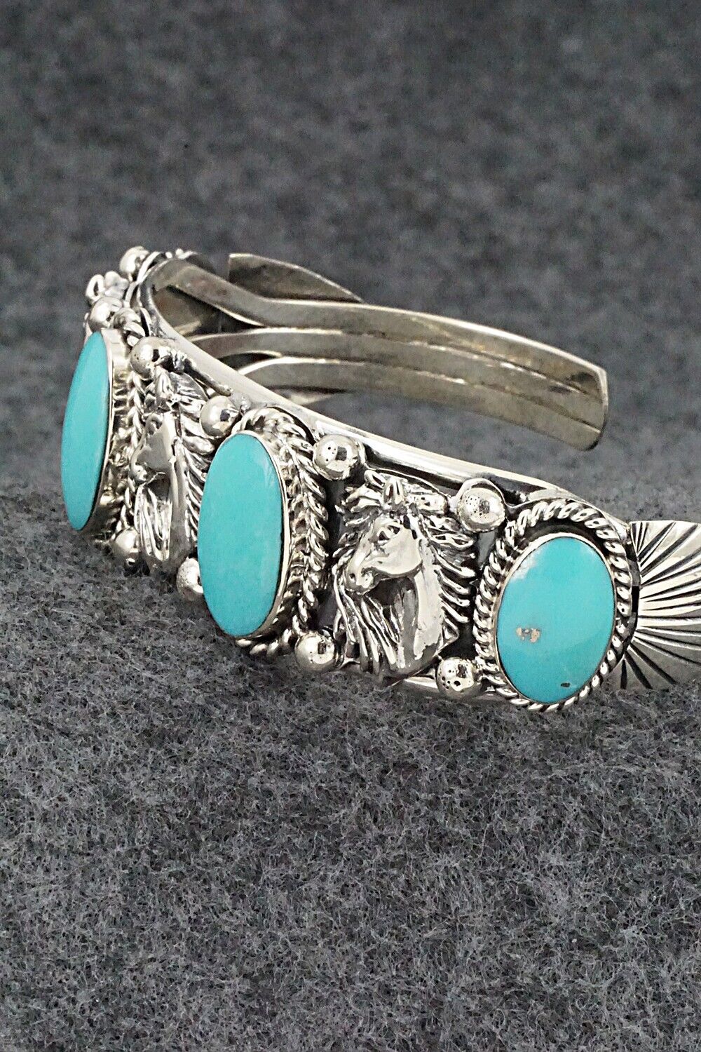 Turquoise & Sterling Silver Bracelet - Bobby Platero