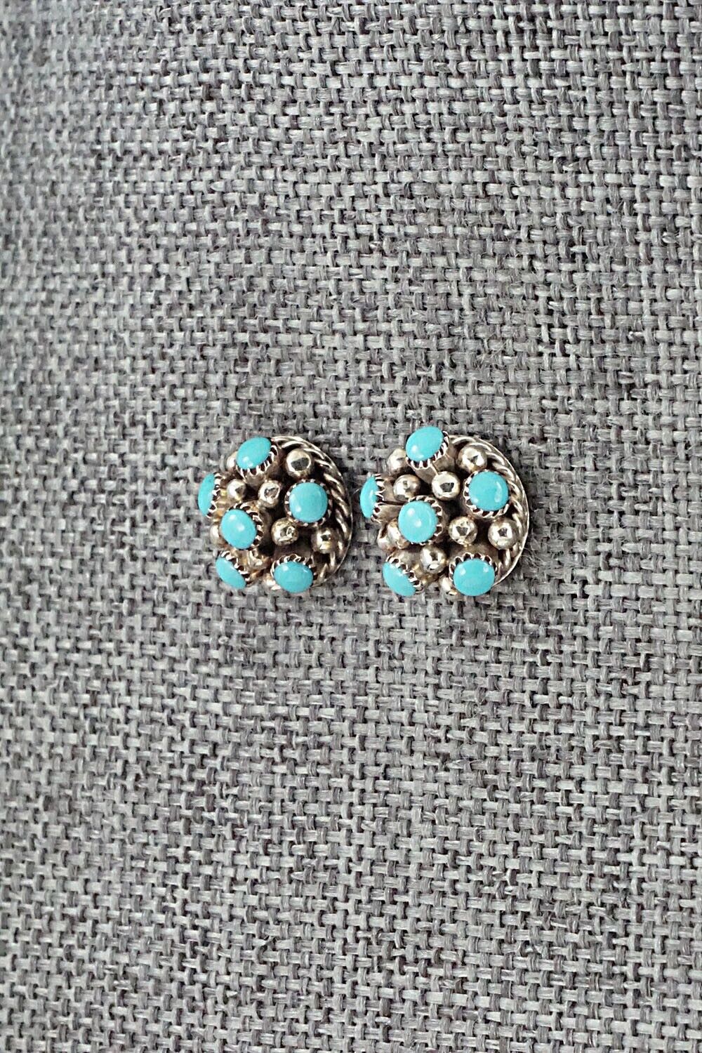 Turquoise & Sterling Silver Earrings - Dickie Charlie
