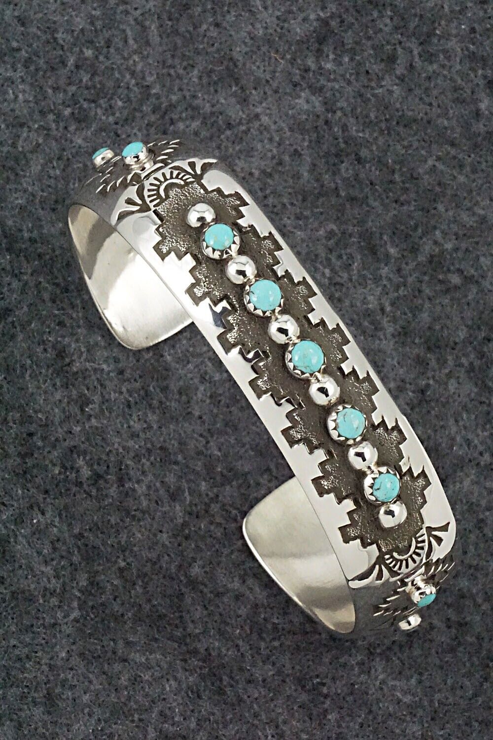 Turquoise and Sterling Silver Bracelet - Debra Lee Tahe