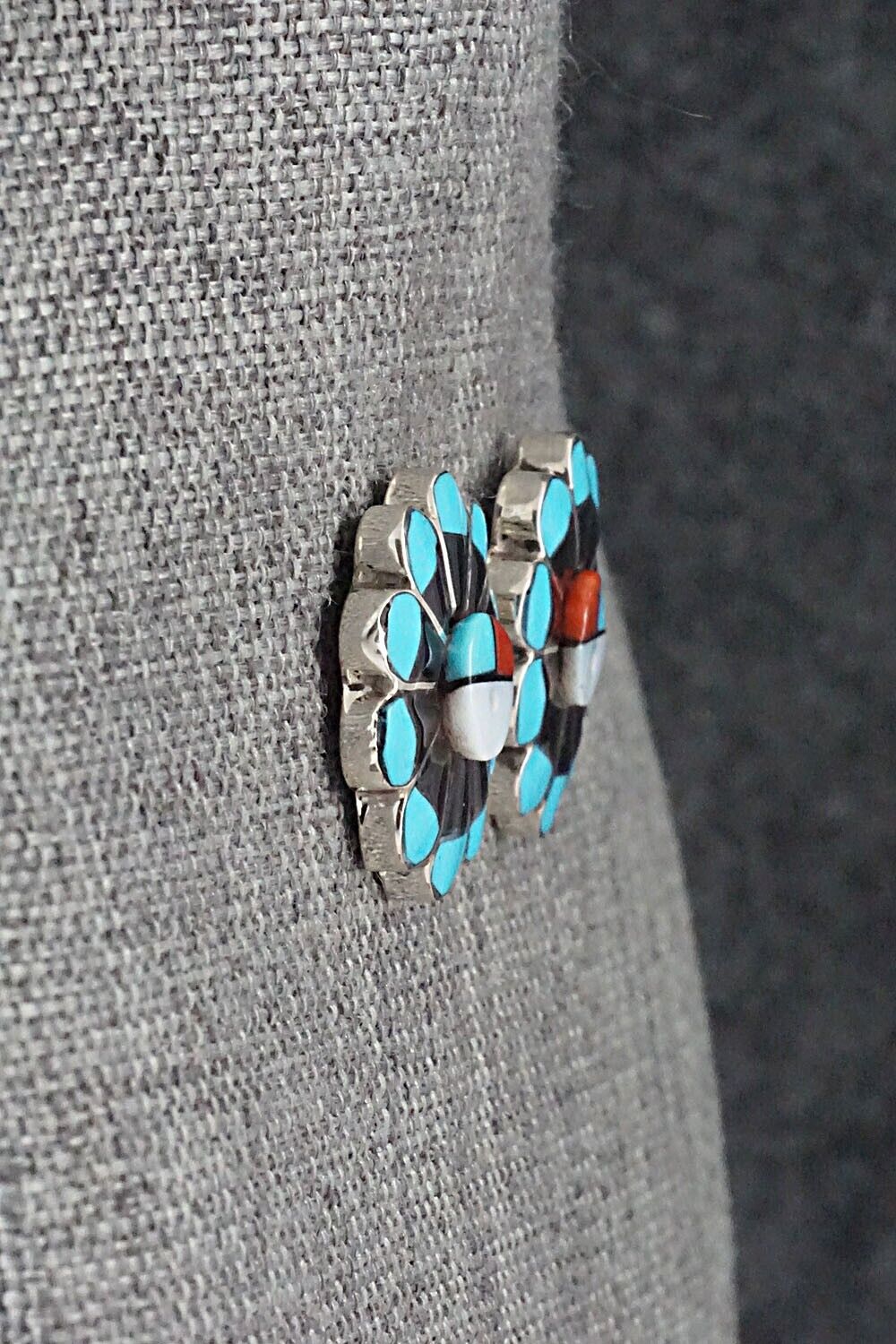 Multi-Stone & Sterling Silver Earrings - Romero Vacit