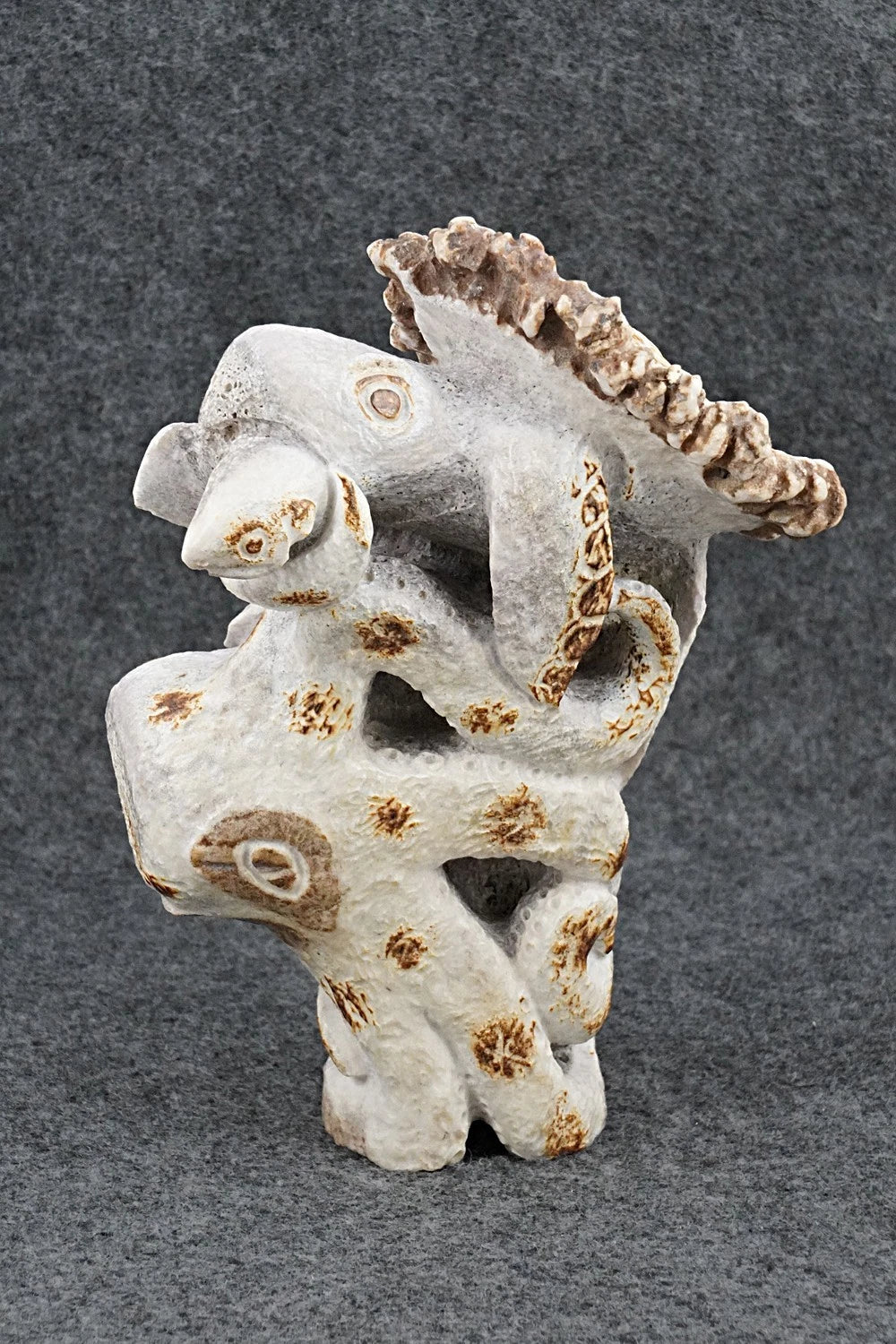 Turtle & Octopus Zuni Fetish Carving - Maxx Laate