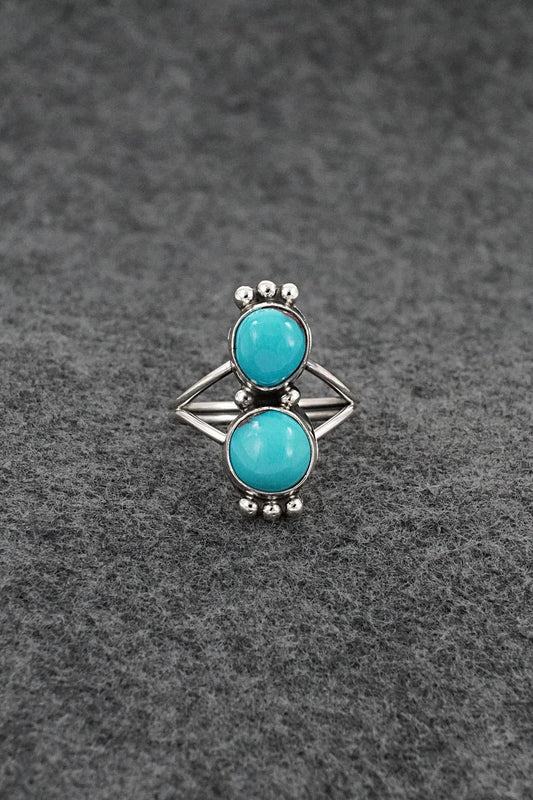 Turquoise & Sterling Silver Ring - Rena Begay - Size 8