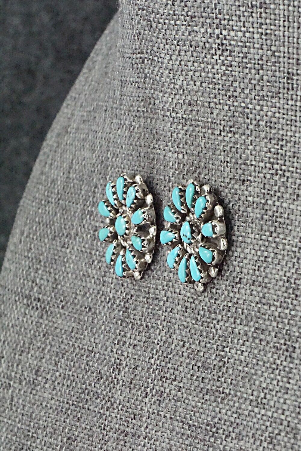 Turquoise & Sterling Silver Earrings - George Gasper