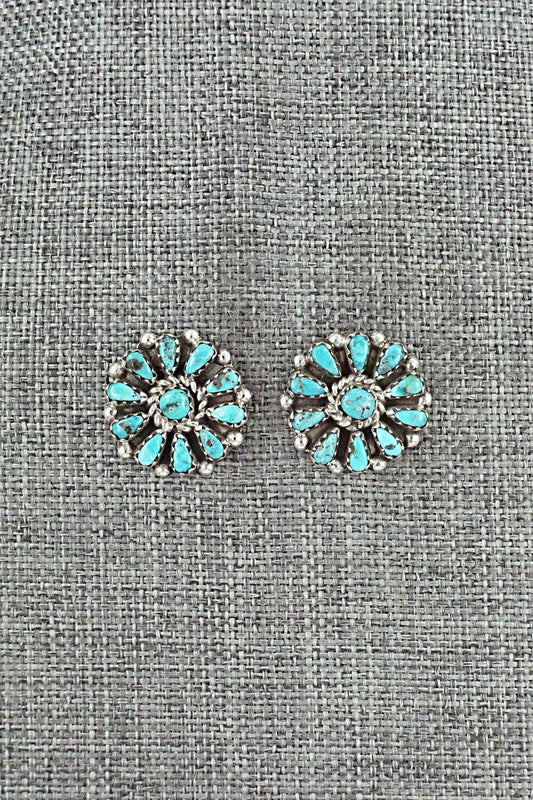 Turquoise & Sterling Silver Earrings - George Gasper