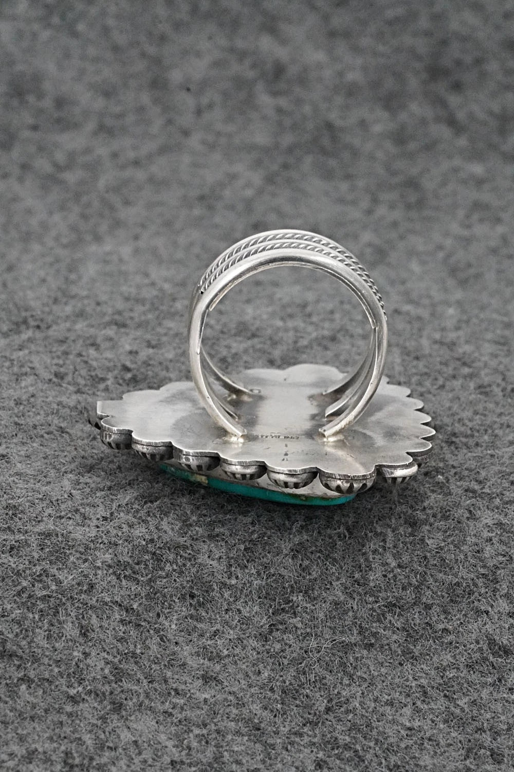 Turquoise & Sterling Silver Ring - Michael Calladitto - Size 9.5