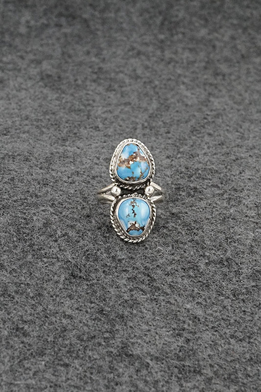 Turquoise & Sterling Silver Ring - Eugene Gruber - Size 5