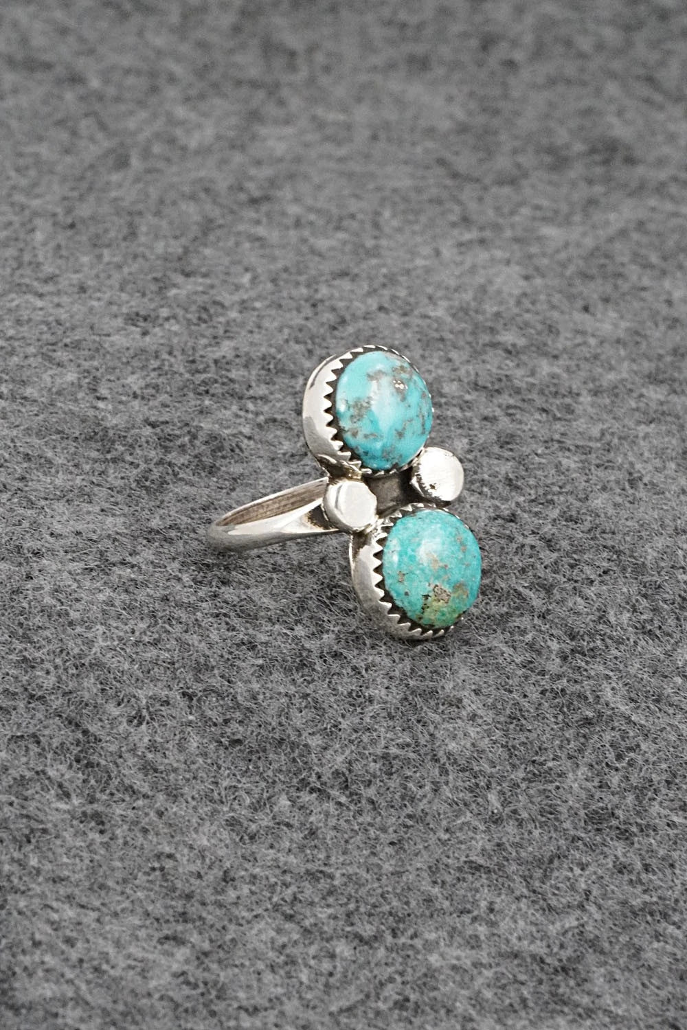 Turquoise & Sterling Silver Ring - Priscilla Reeder - Size 7