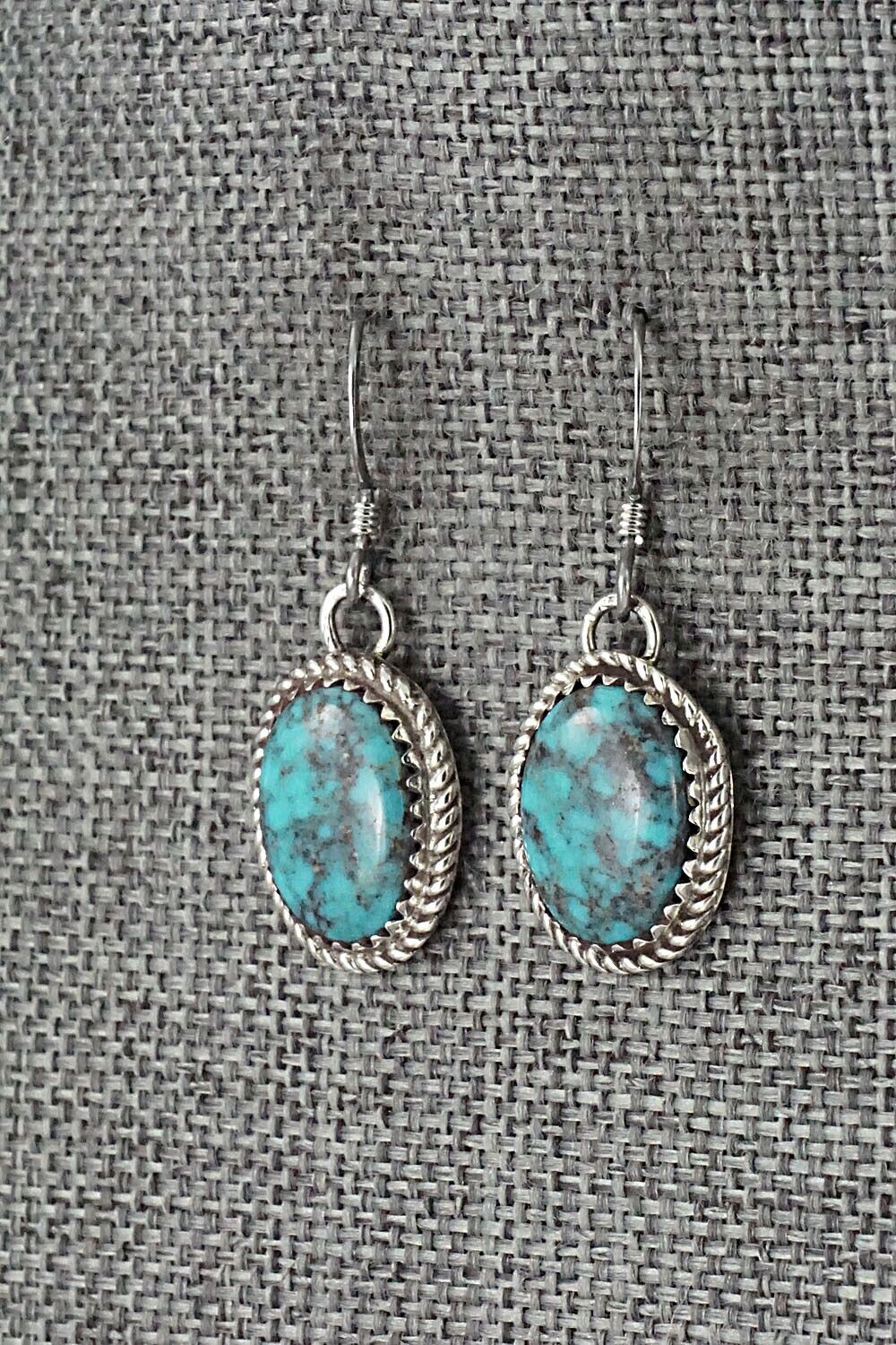 Turquoise & Sterling Silver Earrings - Ernest Hawthorne