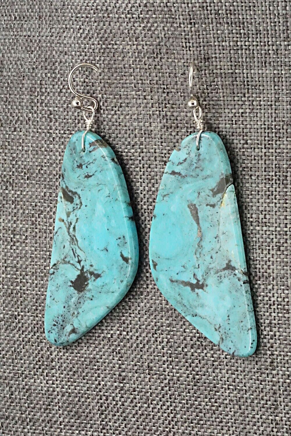 Turquoise & Sterling Silver Earrings - Ella Mae Garcia
