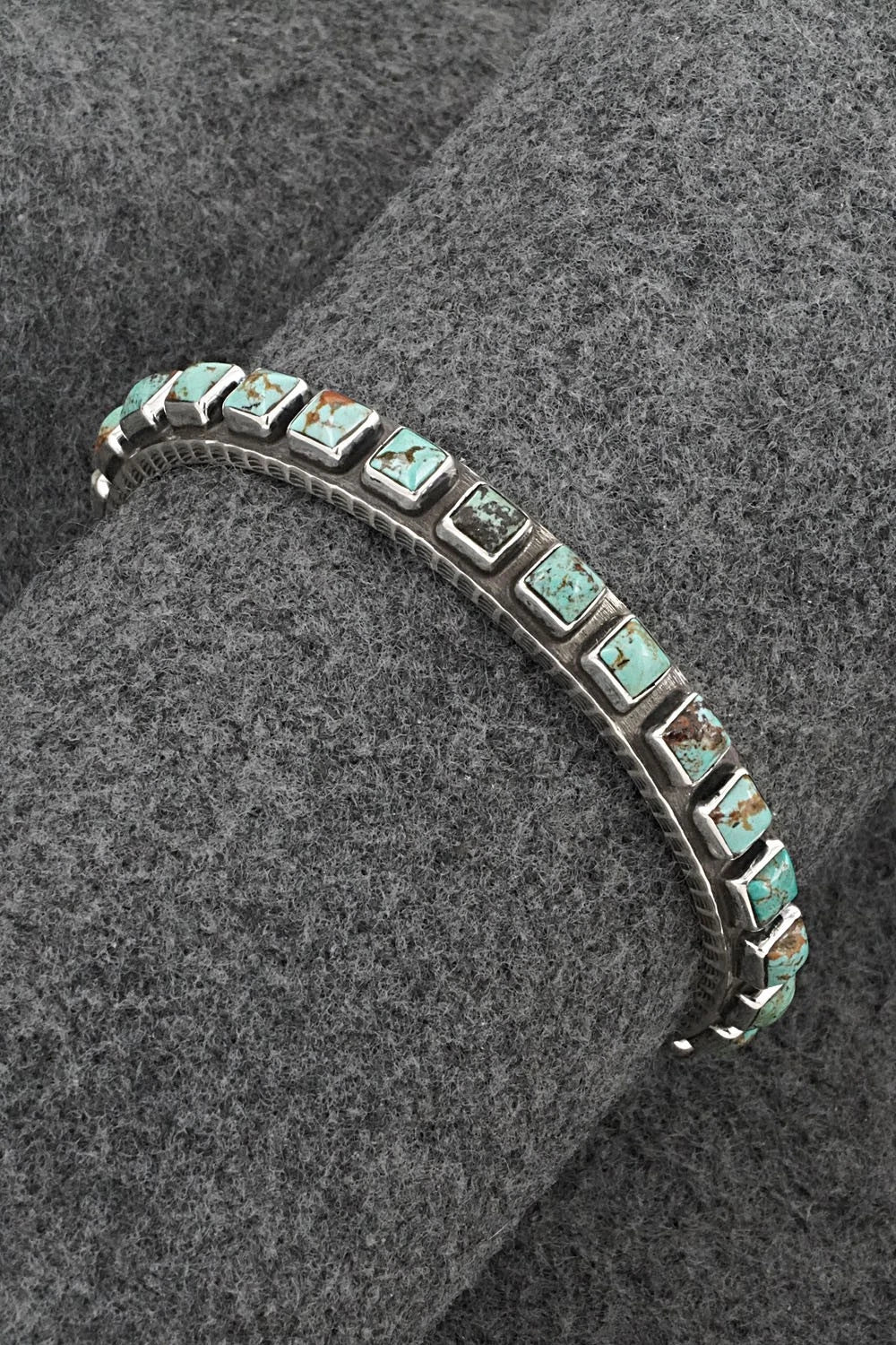 Turquoise & Sterling Silver Bracelet - Ernest Rangel