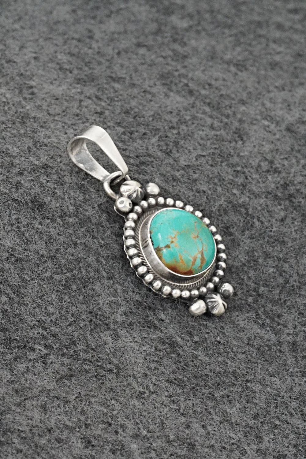 Turquoise & Sterling Silver Pendant - Darrin Livingston