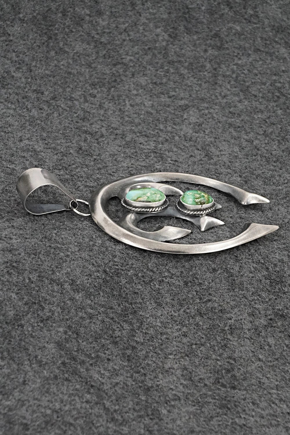 Turquoise & Sterling Silver Pendant - Eugene Gruber