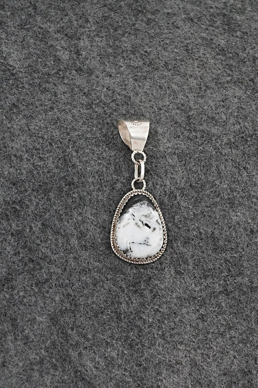 White Buffalo & Sterling Silver Pendant - Ernest Hawthorne