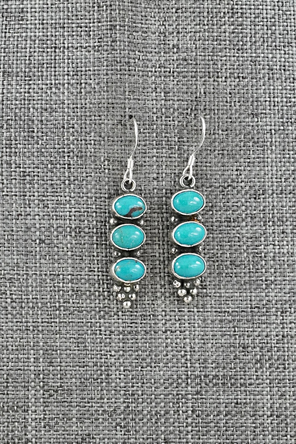 Turquoise & Sterling Silver Earrings - Gary Shorty