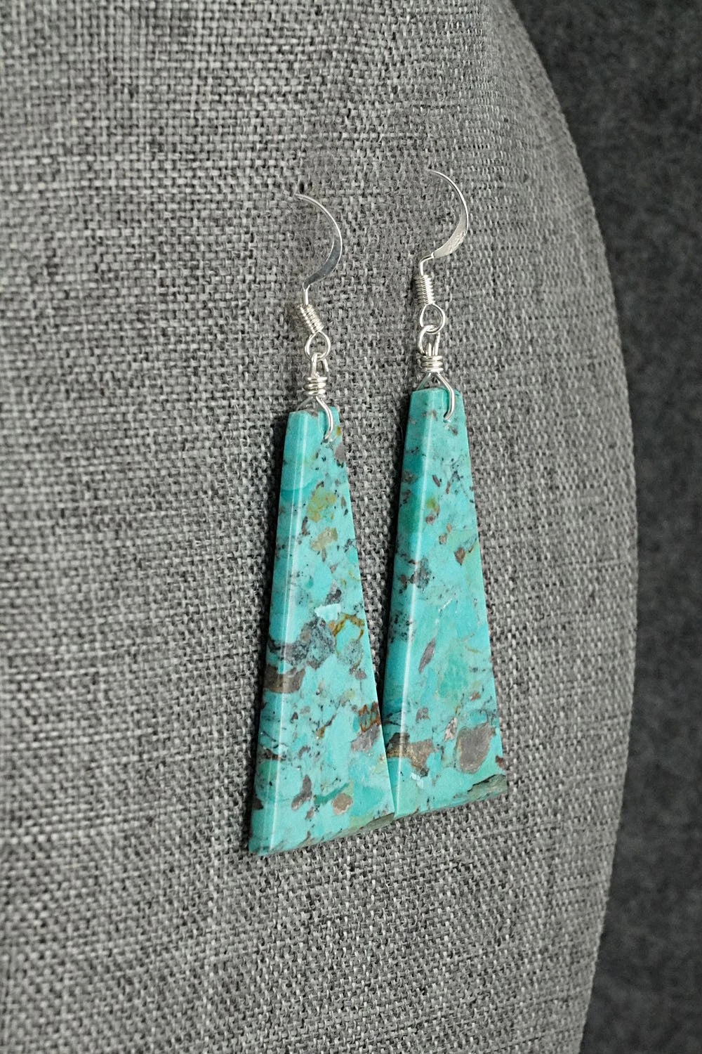 Turquoise & Sterling Silver Earrings - Lupe Lovato