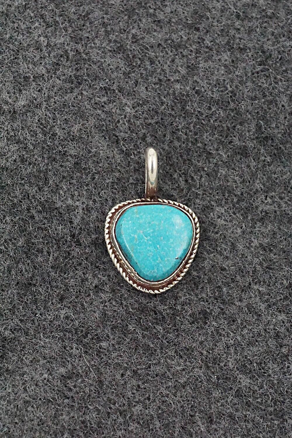 Turquoise & Sterling Silver Pendant - Ernest Hawthorne