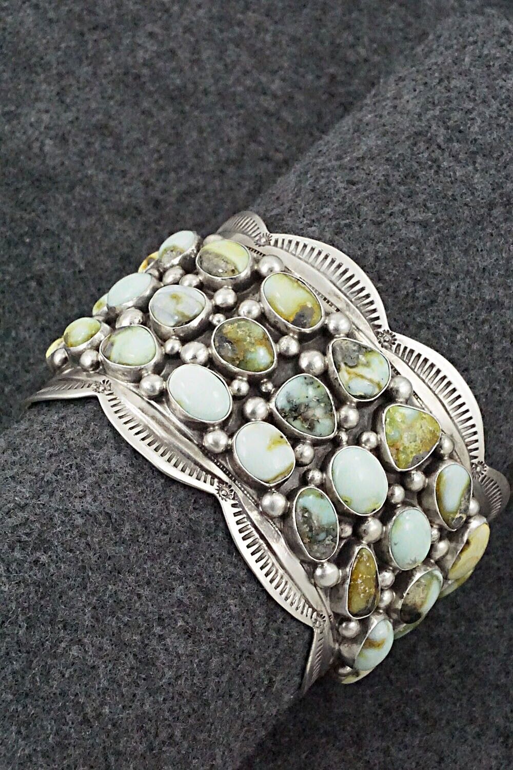 Variscite & Sterling Silver Bracelet - Tom Lewis