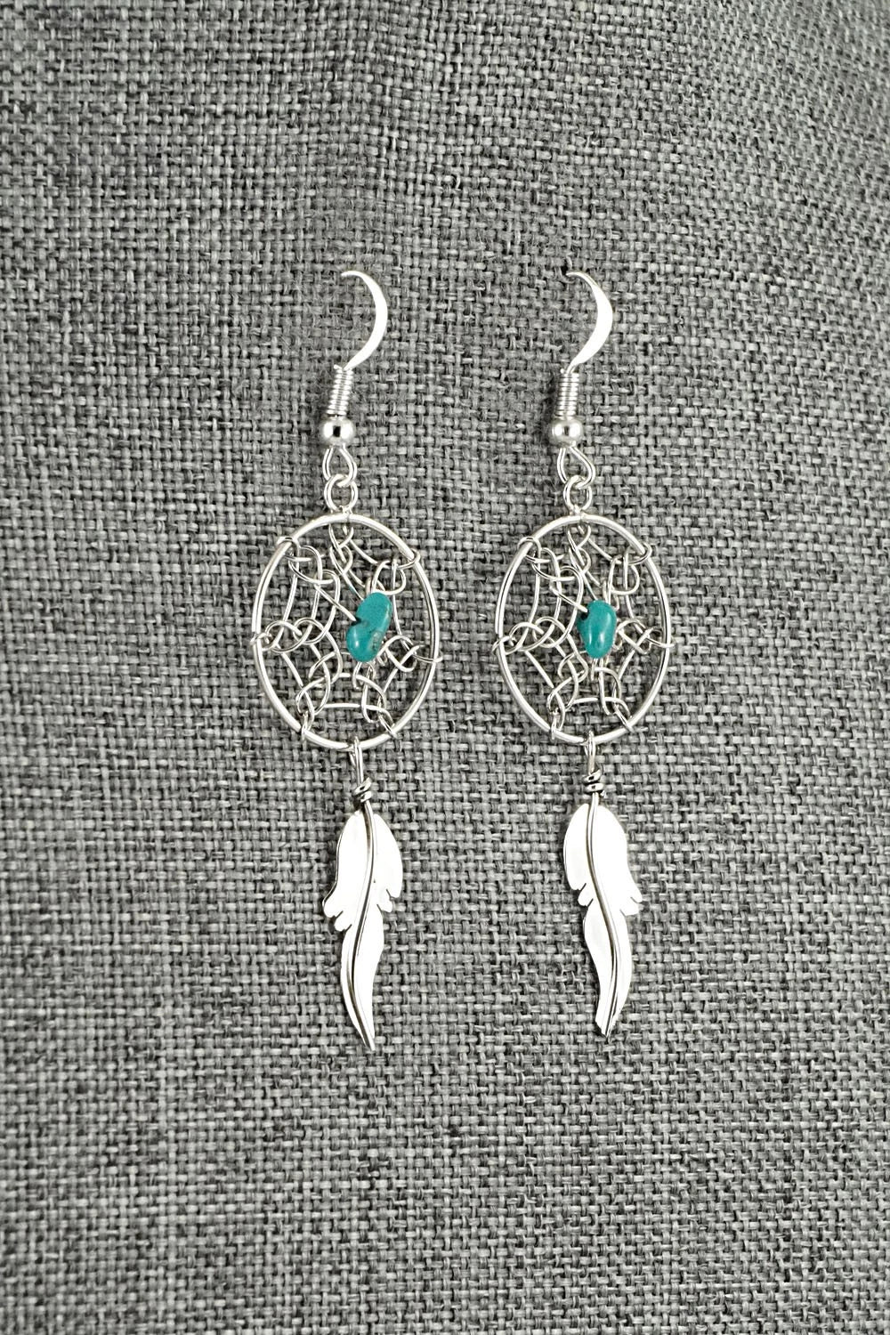 Turquoise & Sterling Silver Earrings - Lorenzo Arviso