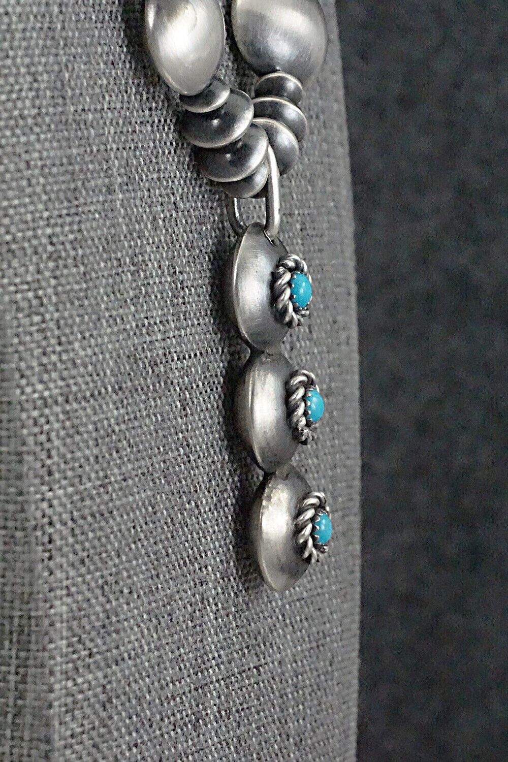 Turquoise & Navajo Pearl Sterling Silver Necklace Set - Preston Haley
