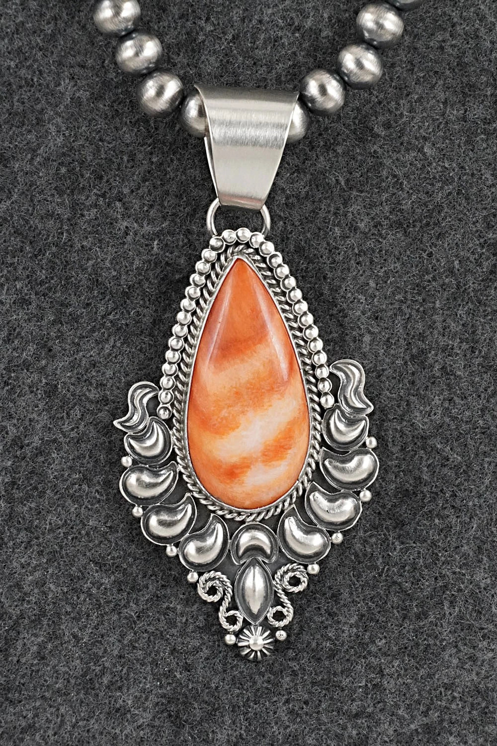 Spiny Oyster & Sterling Silver Necklace - Derrick Gordon