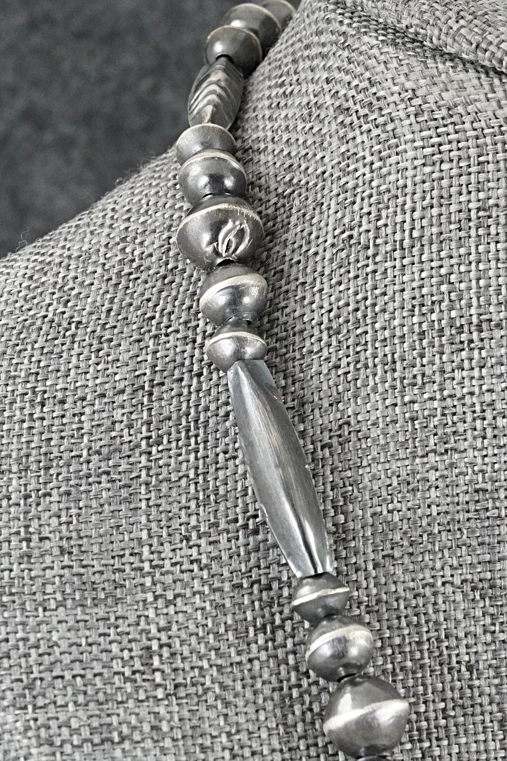 Sterling Silver Navajo Pearl Necklace 23" - Vintage