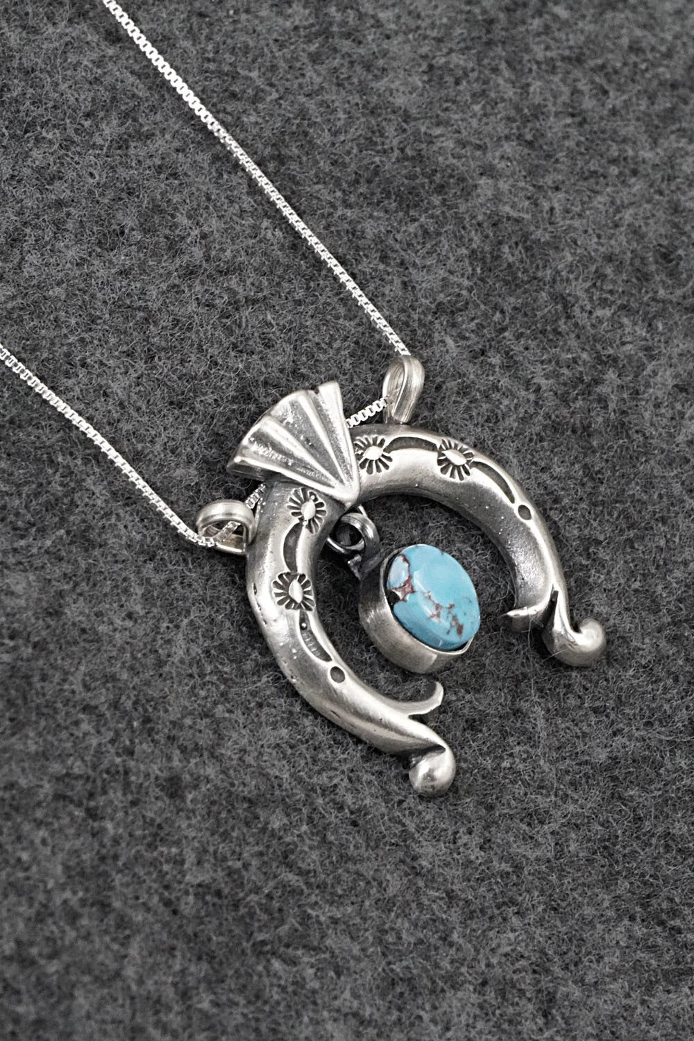 Turquoise & Sterling Silver Necklace - Gary Shorty