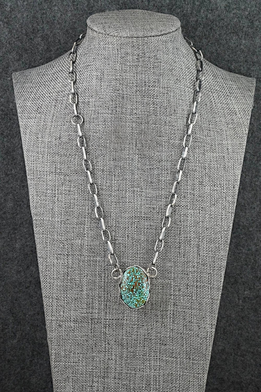 Turquoise & Sterling Silver Necklace - Paul Livingston