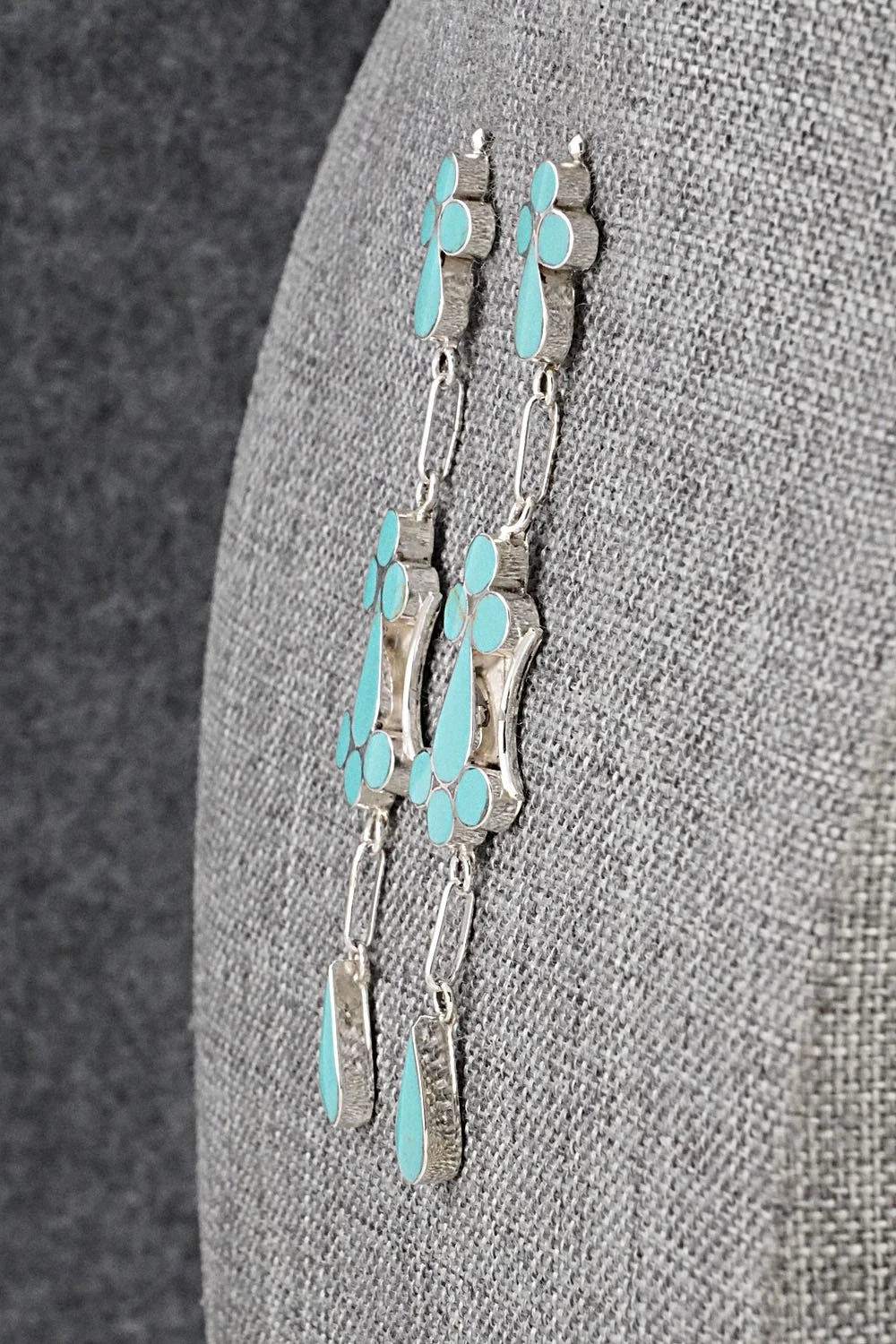 Turquoise & Sterling Silver Earrings - Vivianita Booqua