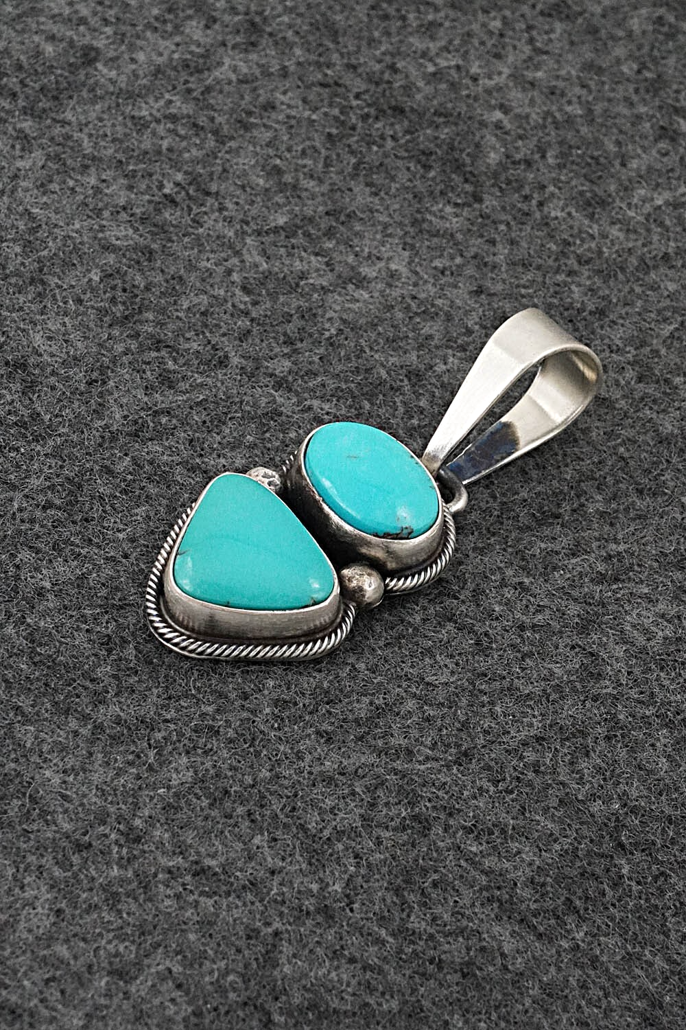 Turquoise & Sterling Silver Pendant - Darrin Livingston